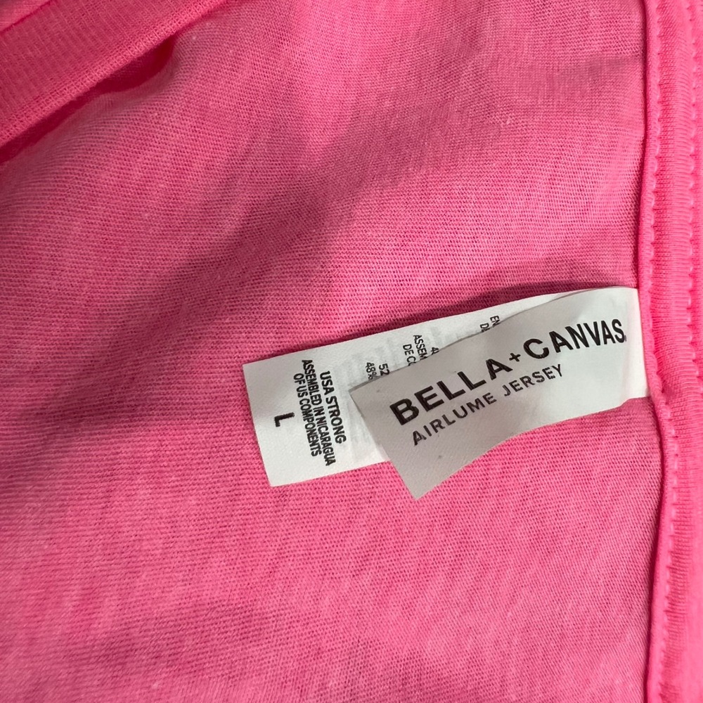Bella + Canvas What Would Dolly Do Graphic V-Neck Tee Neon Pink Large - Picture 5 of 6